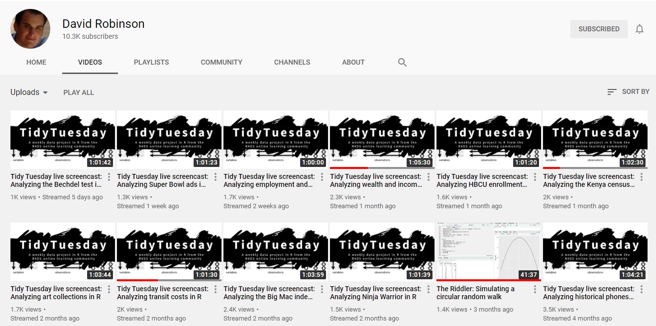 David Robinson's YouTube Channel